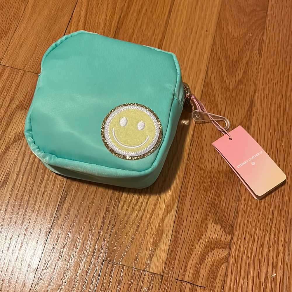 Stoney Clover Lane x Target Green mini pouch with smiley patch